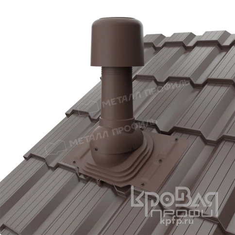 Выход вентиляции изолированный MAXI TURBO 125/160 универсальный (коричневый) фото 2