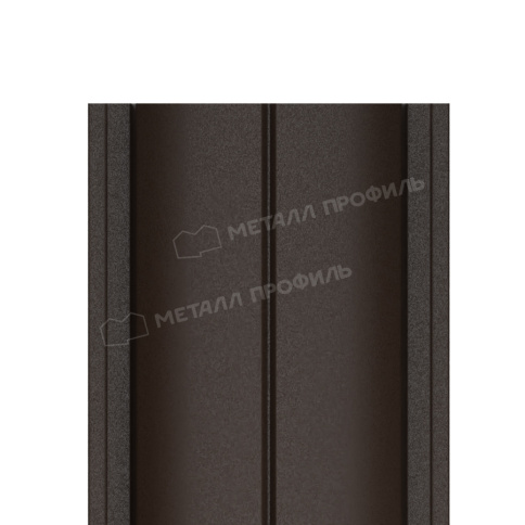 Штакетник металлический МЕТАЛЛ ПРОФИЛЬ ELLIPSE-T 19х126 (VALORI-20-DarkBrown-0.5) фото 1