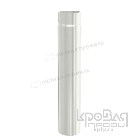 Труба водосточная МЕТАЛЛ ПРОФИЛЬ Foramina PUR D100х2000 Ral 9010 фото 1