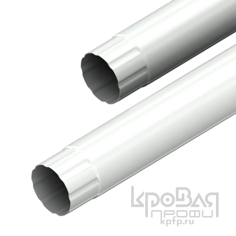 Труба соединительная МЕТАЛЛ ПРОФИЛЬ GS lite D90х1000 Ral 9003 фото 1