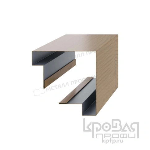 Планка угла наружного сборная верхняя 3D Woodstock 83х30х3000 (ECOSTEEL-01-Сосна-0.5) фото 2