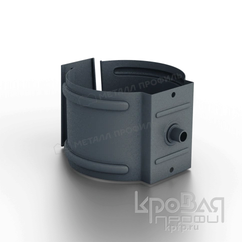 Держатель трубы D100 (на кирпич) Foramina Freeze (FRZ_D-01-Grey\Grey-0.6) фото 4