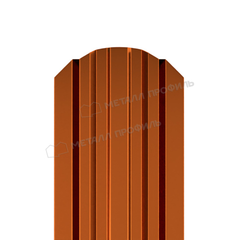 Штакетник металлический МЕТАЛЛ ПРОФИЛЬ LАNE-O 16,5х99 (AGNETA-20-Copper\Copper-0.5) фото 1