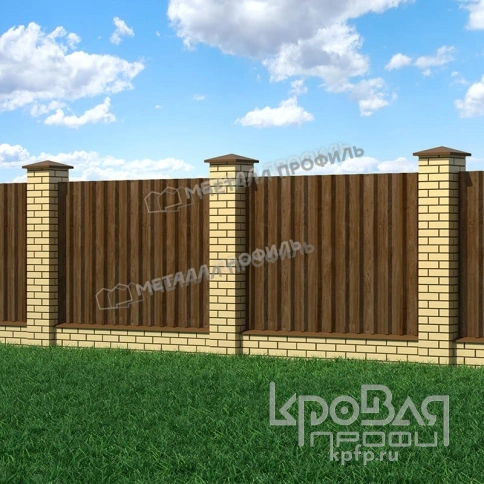 Профилированный лист С-44х1000-A (ECOSTEEL_MA-01-МореныйДуб-0,5) фото 3