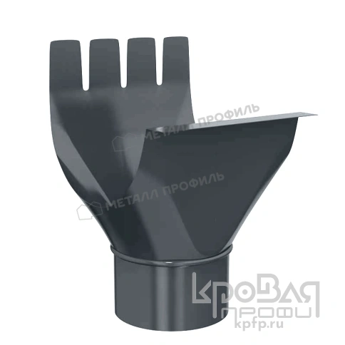 Воронка выпускная МЕТАЛЛ ПРОФИЛЬ GS lite D125/90 Ral 7024 фото 1