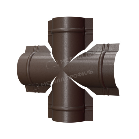 Четверник для круглого конька R110 (VALORI-20-DarkBrown-0.5) фото 1