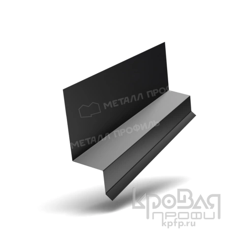 Планка отлива верхнего FASTCLICK 35х25х3000 NormanMP (ПЭ-01-9005-0.5) фото 1
