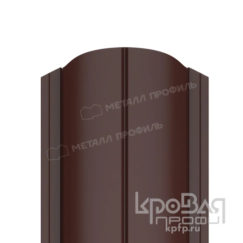 Штакетник металлический МП ELLIPSE-O 19х126 NormanMP (ПЭ-01-RR32-0.5) фото 1