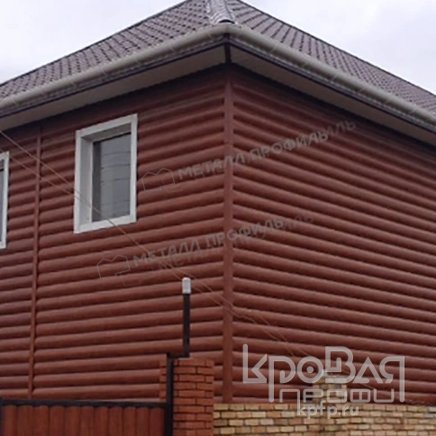 Сайдинг МЕТАЛЛ ПРОФИЛЬ Woodstock-28х330 (ECOSTEEL-01-МореныйДуб-0.5) фото 6