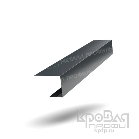 Планка завершающая FASTCLICK 50х38х3000 NormanMP (ПЭ-01-7016-0.5) фото 1