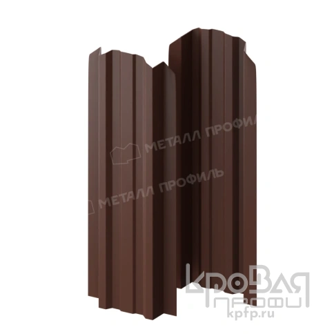 Штакетник металлический МП LАNE-O 16,5х99 (ПЭД-01-8017\8017-0.45) фото 2