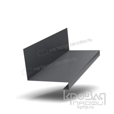 Планка примыкания нижняя к трубе FASTCLICK 150х200х2000 (MattMP-20-7024-0.5) фото 1