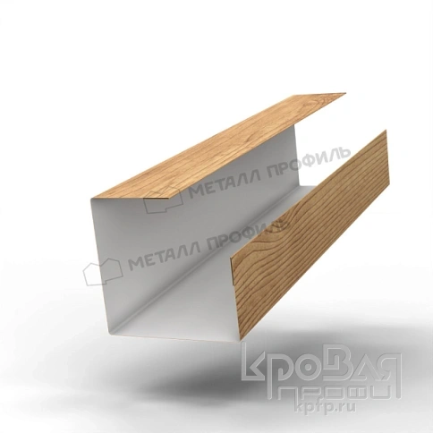 Планка угла внутреннего сборная нижняя Woodstock 50х30х2000 (ECOSTEEL_MA-01-Сосна-0.5) фото 1