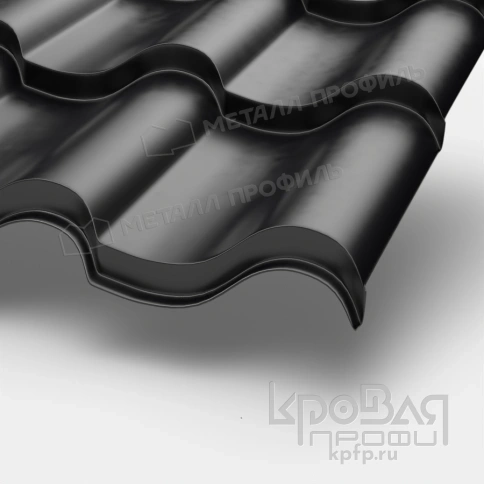 Металлочерепица МП Монтерроса-XL (PURMAN-20-9005-0.5) фото 1