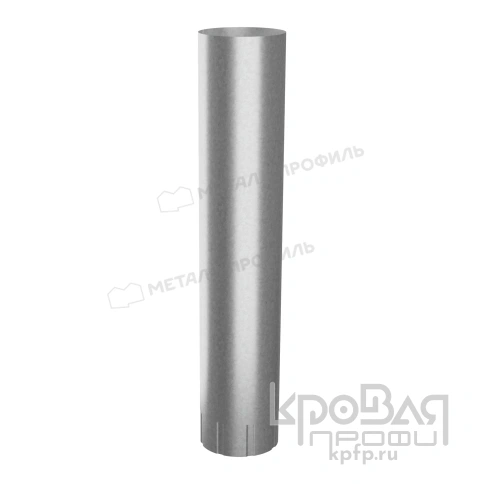 Труба водосточная МЕТАЛЛ ПРОФИЛЬ ПРОЕКТ D150х3000 Цинк фото 1