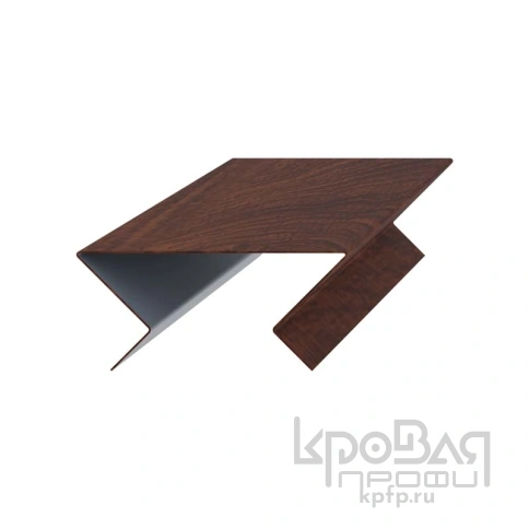 Планка угла наружного сборная нижняя Woodstock 70х28х3000 (ECOSTEEL_MA-01-МореныйДуб-0.5) фото 1