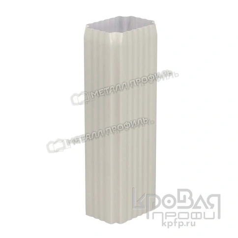 Труба водосточная МЕТАЛЛ ПРОФИЛЬ БЮДЖЕТ 76х102х2000 Ral 9003 фото 1