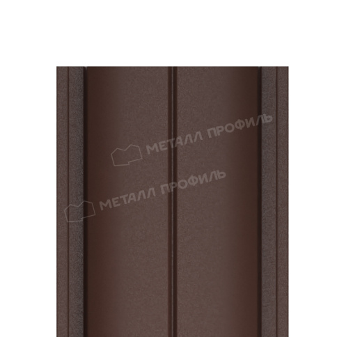 Штакетник металлический МЕТАЛЛ ПРОФИЛЬ ELLIPSE-T 19х126 (ПЭМАД-01-8017\8017-0.4) фото 1