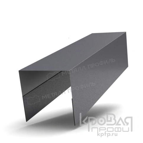 Планка П-образная 20х20х2000 (VALORI-20-Grey-0.5) фото 1