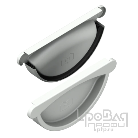 Заглушка желоба МЕТАЛЛ ПРОФИЛЬ GS lite D125 Ral 9003 фото 1