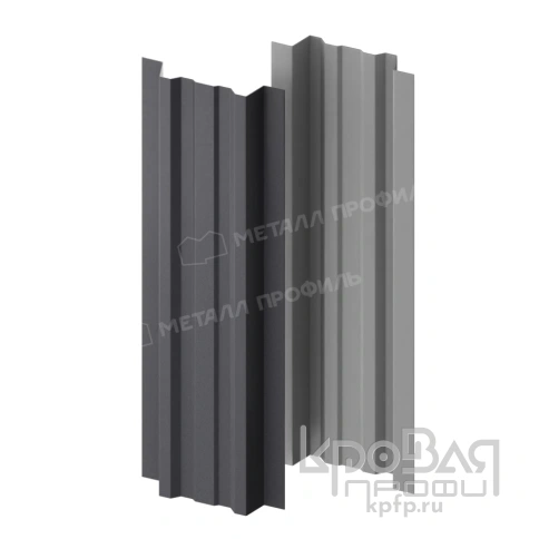 Штакетник металлический МЕТАЛЛ ПРОФИЛЬ LАNE-T 16,5х99 (VALORI-20-Grey-0.5) фото 2