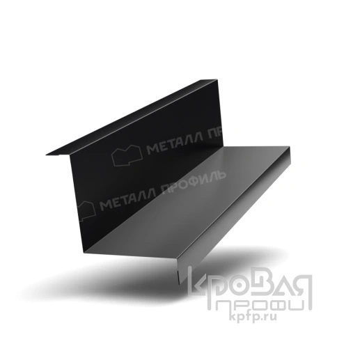 Планка угла внутреннего FASTCLICK 75х75х3000 NormanMP (ПЭ-01-9005-0.5) фото 1