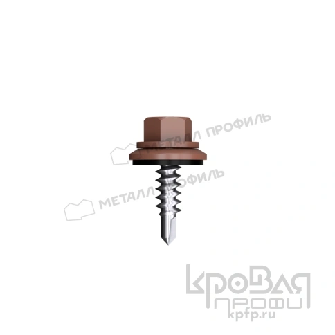 Саморез 4,8х28 ROOFRetail RAL8017 (коричневый шоколад) фото 1