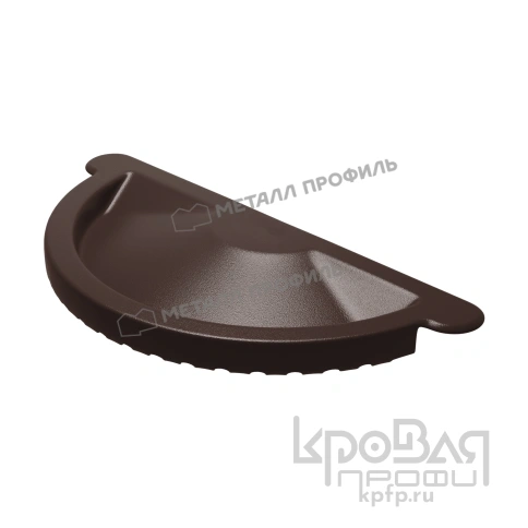 Заглушка желоба МЕТАЛЛ ПРОФИЛЬ GS lite D125 Ral 8017 фото 1