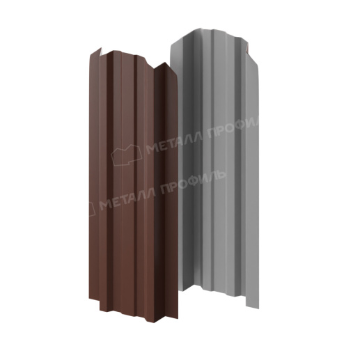 Штакетник металлический МП LАNE-O 16,5х99 (PURETAN-20-8017-0.5) фото 2