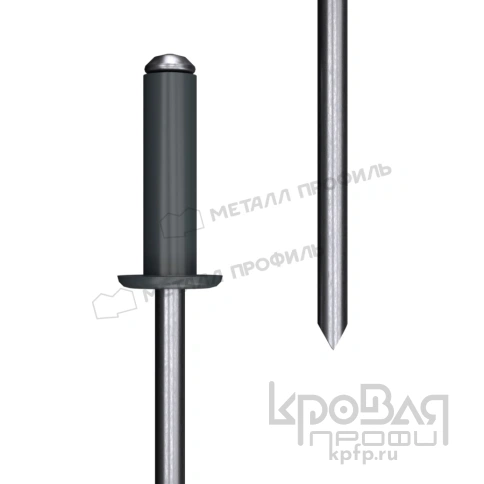 Заклепка 3,2х8 комбинированная (темно-серая) фото 1