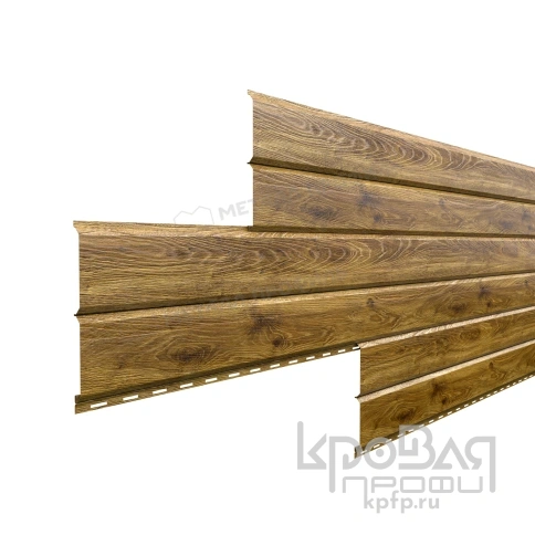 Сайдинг МЕТАЛЛ ПРОФИЛЬ Lбрус-15х240 (ECOSTEEL_T-12-Дуб-0.45) фото 2