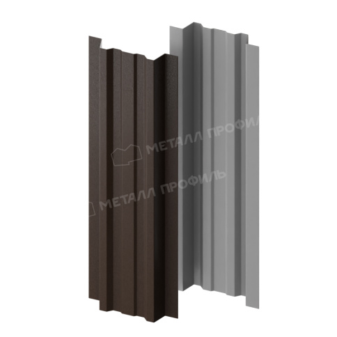 Штакетник металлический МЕТАЛЛ ПРОФИЛЬ LАNE-T 16,5х99 (VALORI-20-DarkBrown-0.5) фото 2