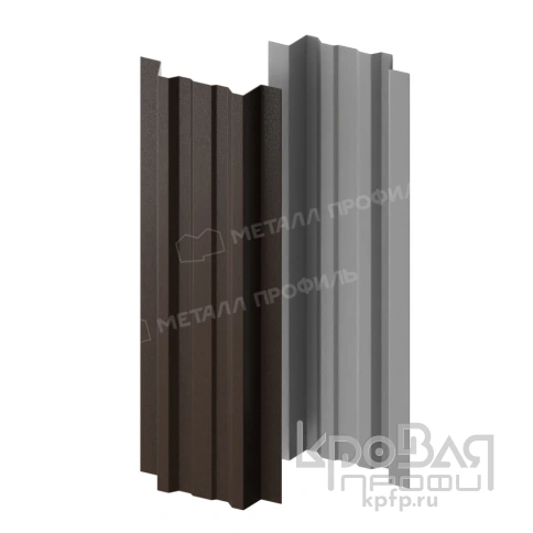 Штакетник металлический МП LАNE-T 16,5х99 (VALORI-20-DarkBrown-0.5) фото 2
