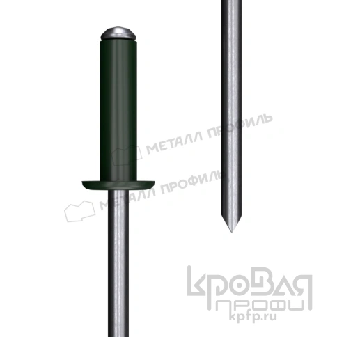 Заклепка 3,2х8 комбинированная (зеленая) фото 1