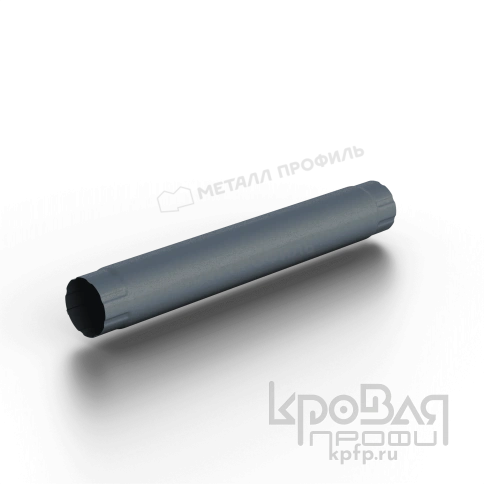 Труба соединительная МЕТАЛЛ ПРОФИЛЬ Foramina Freeze D100х1000 Grey фото 1