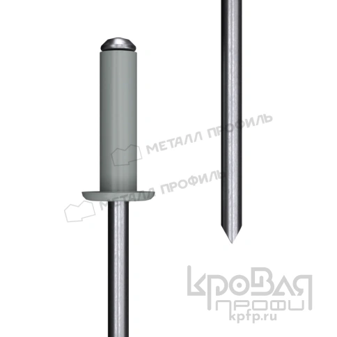 Заклепка 3,2х8 комбинированная (серая) фото 1