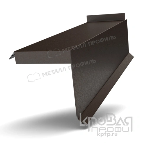 Планка сегментная торцевая правая 400 мм (VALORI-20-DarkBrown-0.5) фото 1