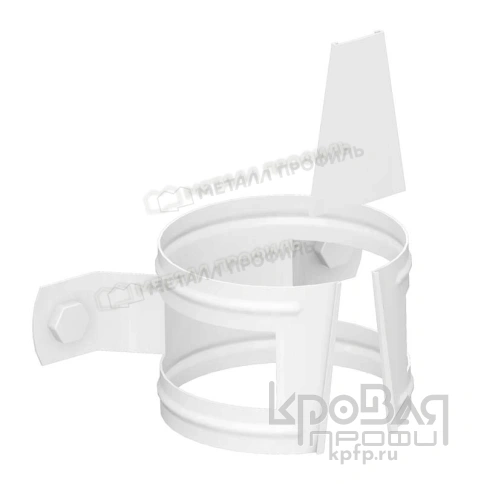 Держатель трубы (на дерево) МЕТАЛЛ ПРОФИЛЬ Foramina PUR D100 Ral 9010 фото 1