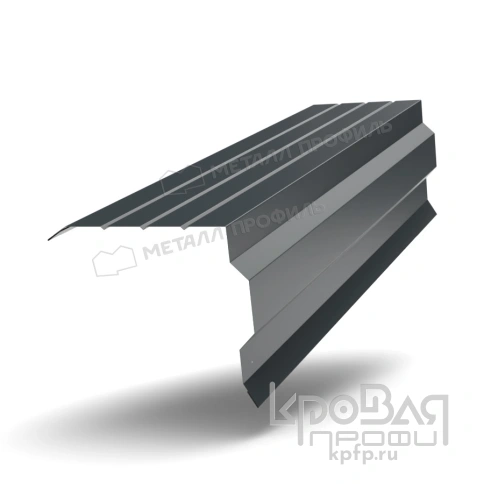 Планка торцевая 90х115х2000 NormanMP (ПЭ-01-7016-0.5) фото 1