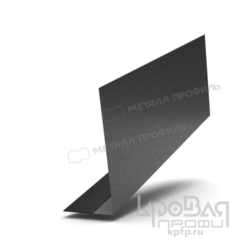 Планка карнизного свеса 250х50х3000 (VikingMP E-20-9005-0.5) фото 1