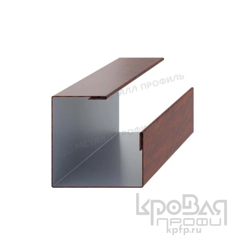 Планка угла внутреннего сборная нижняя Woodstock 50х30х3000 (ECOSTEEL-01-МореныйДуб-0.5) фото 2