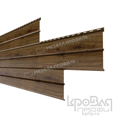 Сайдинг Lбрус-XL-В-14х335 (ECOSTEEL_MA-12-Античный Дуб-0.45) фото 1