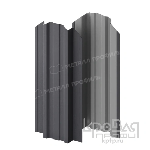 Штакетник металлический МП TRAPEZE-O 16,5х118 (VALORI-20-Grey-0.5) фото 2