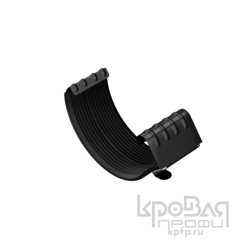 Соединитель желоба МЕТАЛЛ ПРОФИЛЬ PURMAN BLACK EDITION D125 Ral 9005 фото 1