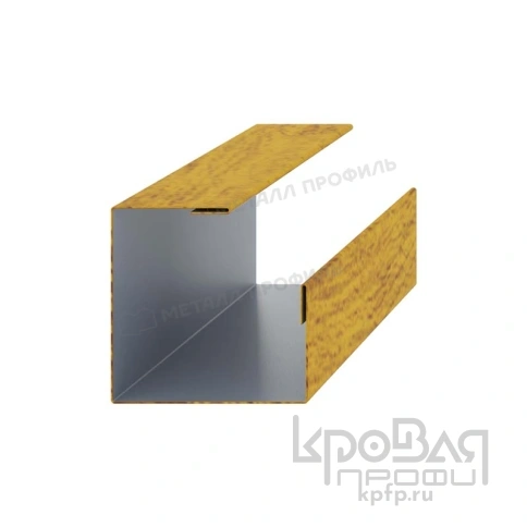 Планка угла внутреннего сборная нижняя Woodstock 50х30х3000 (ECOSTEEL_T-01-ЗолотойДуб-0.5) фото 2