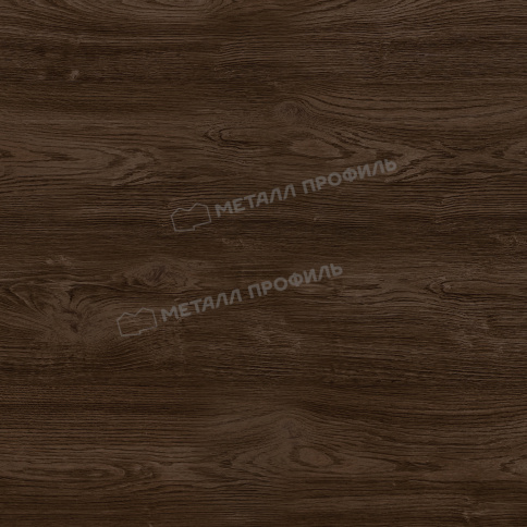Штакетник металлический МЕТАЛЛ ПРОФИЛЬ ELLIPSE-T 19х126 (ECOSTEEL_МАД-01-МореныйДуб-0.5) фото 2