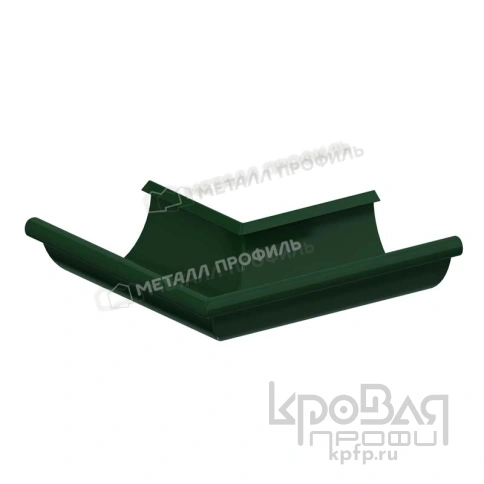 Угол желоба наружный МЕТАЛЛ ПРОФИЛЬ Foramina PUR D150 Ral 6005 фото 1