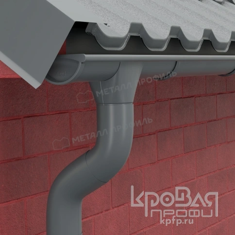 Воронка выпускная МЕТАЛЛ ПРОФИЛЬ GS lite D125/90 Ral 7024 фото 2