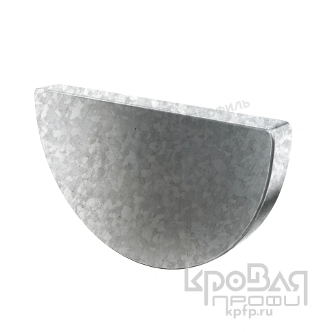 Заглушка желоба МЕТАЛЛ ПРОФИЛЬ ПРОЕКТ D185 Цинк фото 1