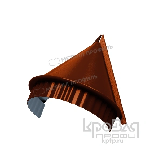 Заглушка конька круглого конусная (AGNETA-20-Copper\Copper-0.5) фото 1